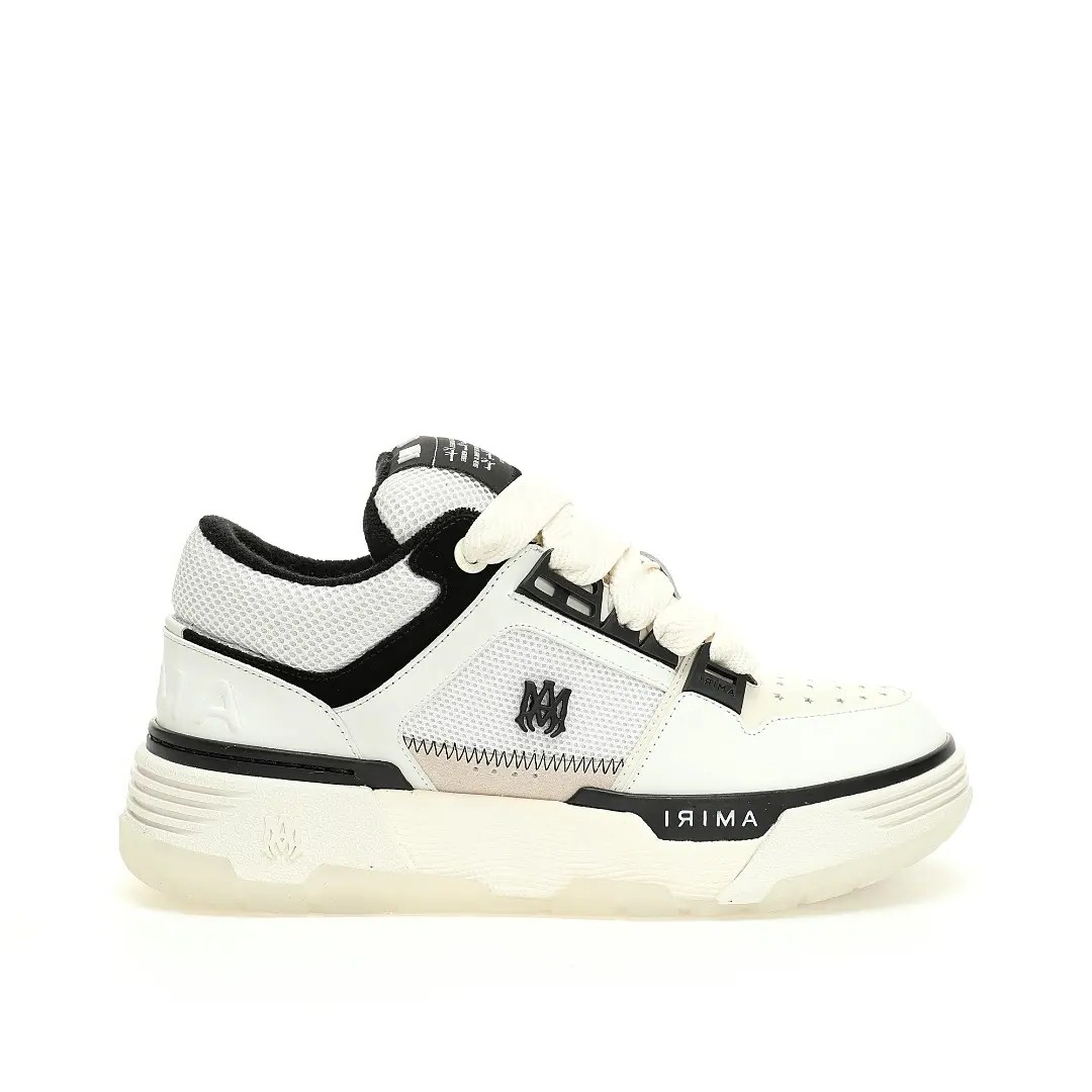 Amiri MA-1 Low-Top Sneakers – White & Black Luxury Skate-Inspired Shoes