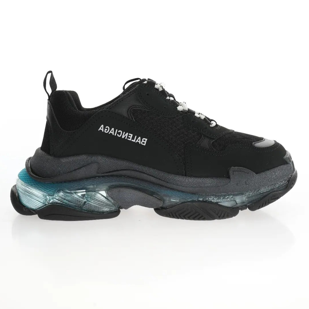 Balenciaga Triple S Black cold ice blue