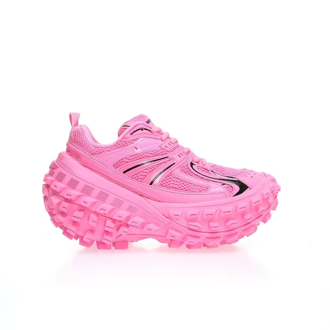 BALENCIAGA Defender Rubber Platform Sneakers pink