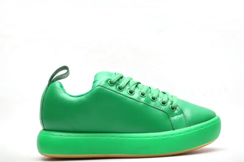 Bottega Veneta Pillow Padded Leather Lace-Up Sneaker – Iconic Parakeet Green