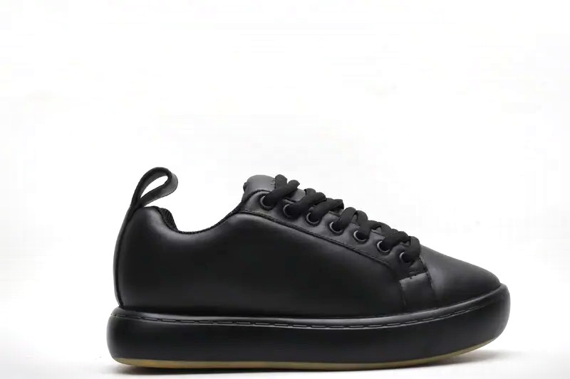 Bottega Veneta Pillow Padded Leather Sneakers – Triple Black Natural Rubber Low-Top