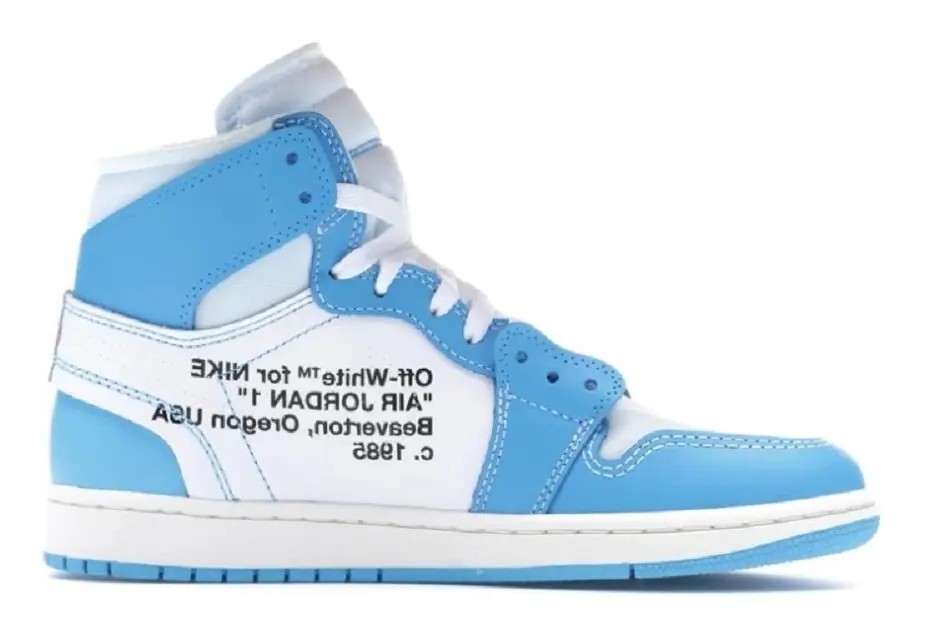 NIKE JORDAN 1 OFF WHITE RETRO BLUE