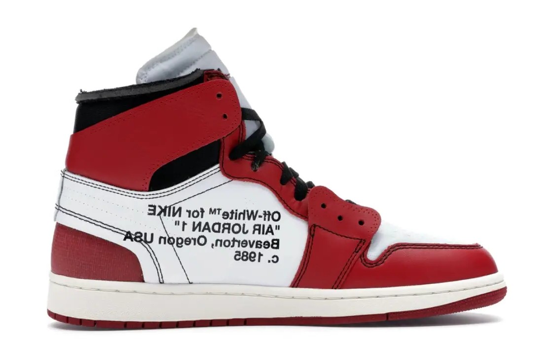 NIKE JORDAN 1 OFF WHITE RETRO RED