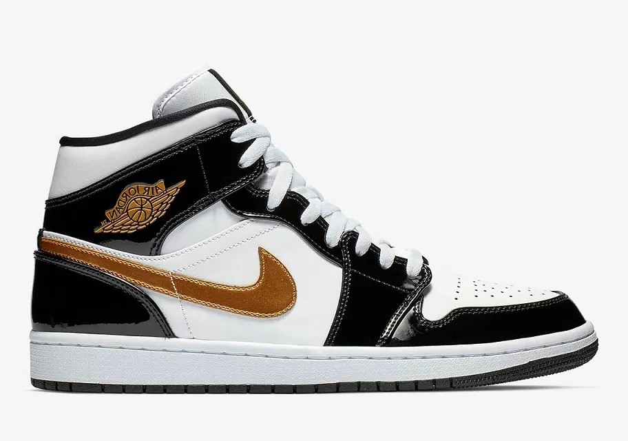 NIKE AIR JORDAN 1 MID BLACK GOLD