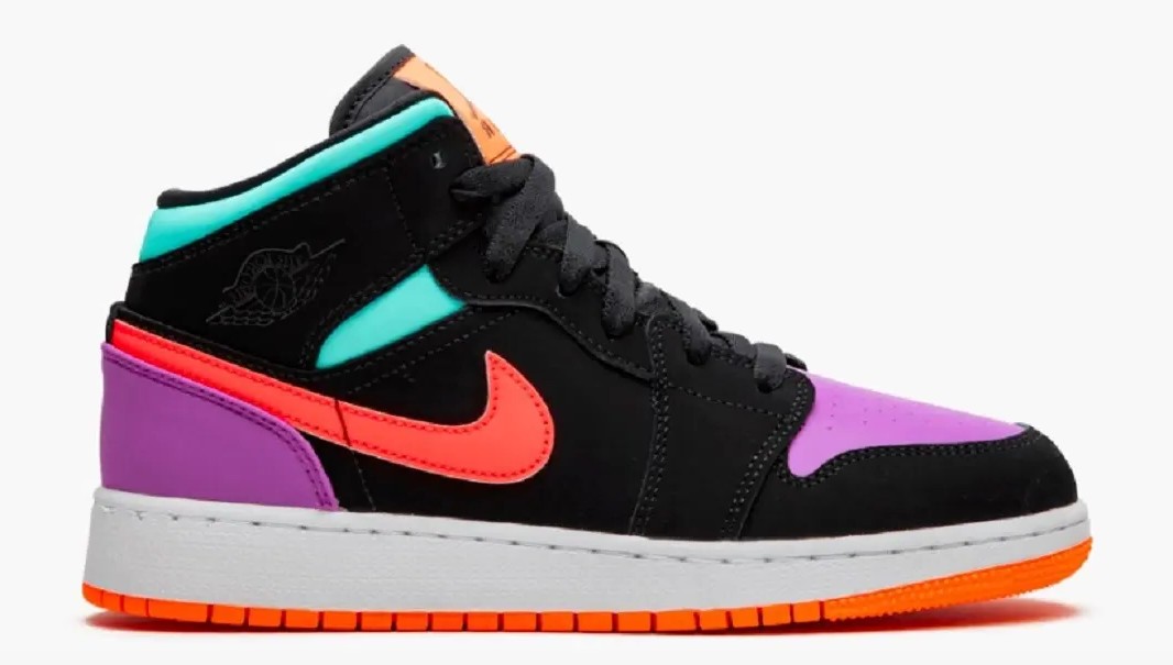 NIKE AIR JORDAN 1 MID ORANGE X PURPLE
