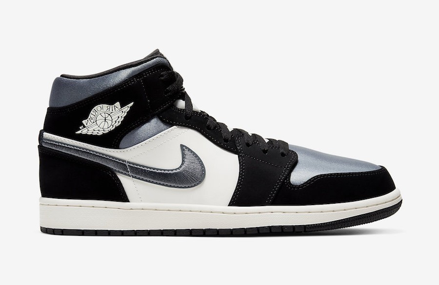 Nike Air Jordan 1 Mid Satin Grey Toe