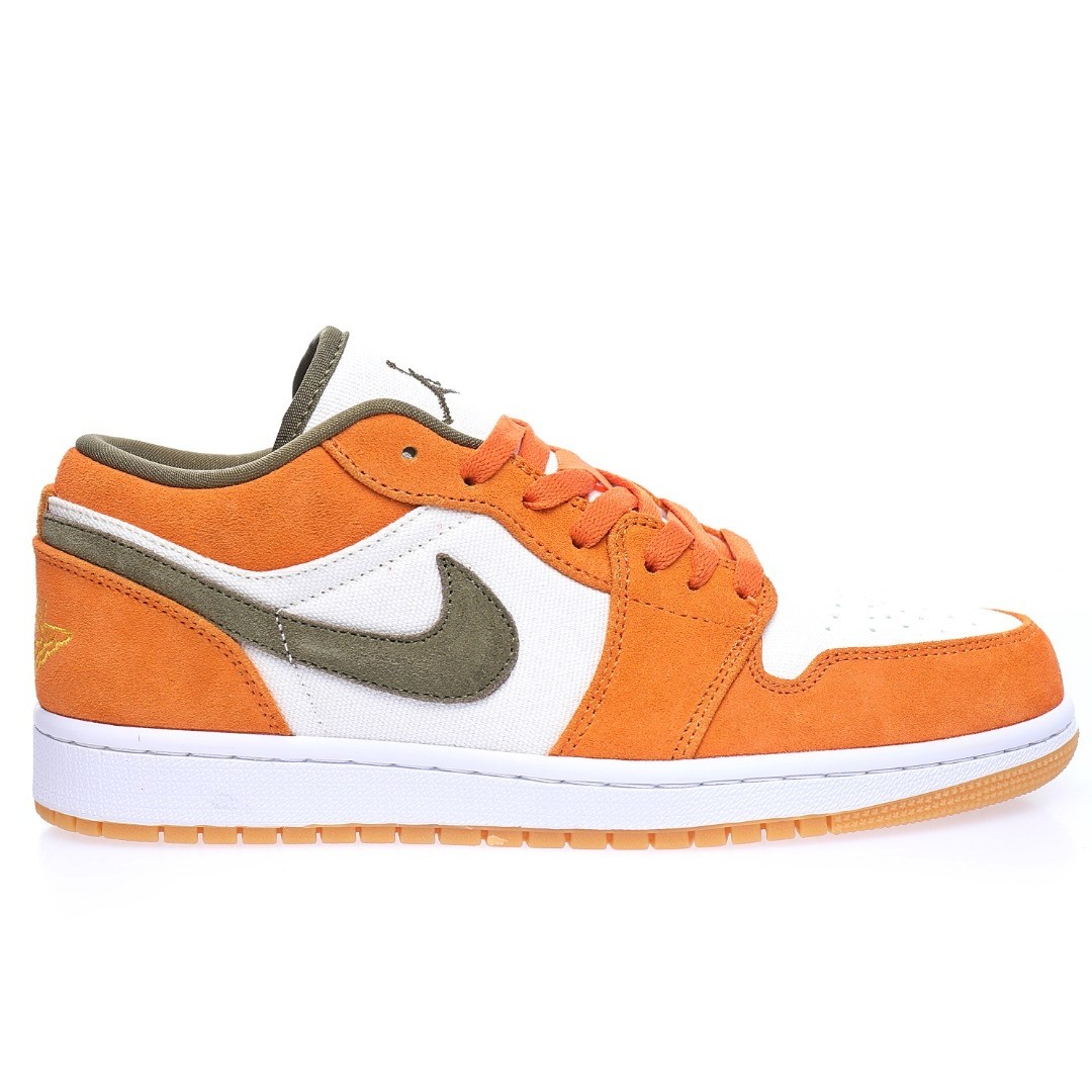 Nike Air Jordan 1 Low Suede”Orange Olive”