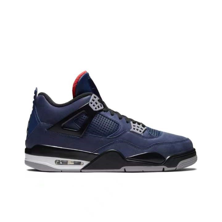NIKE AIR JORDAN 4 BLACK (BLUE DETAILS)