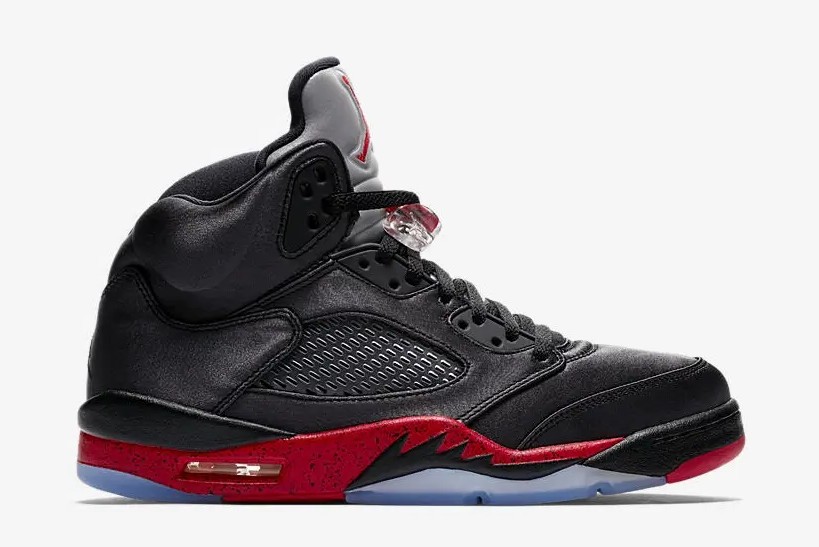 Air Jordan 5 Retro Satin Bred Sneaker Black