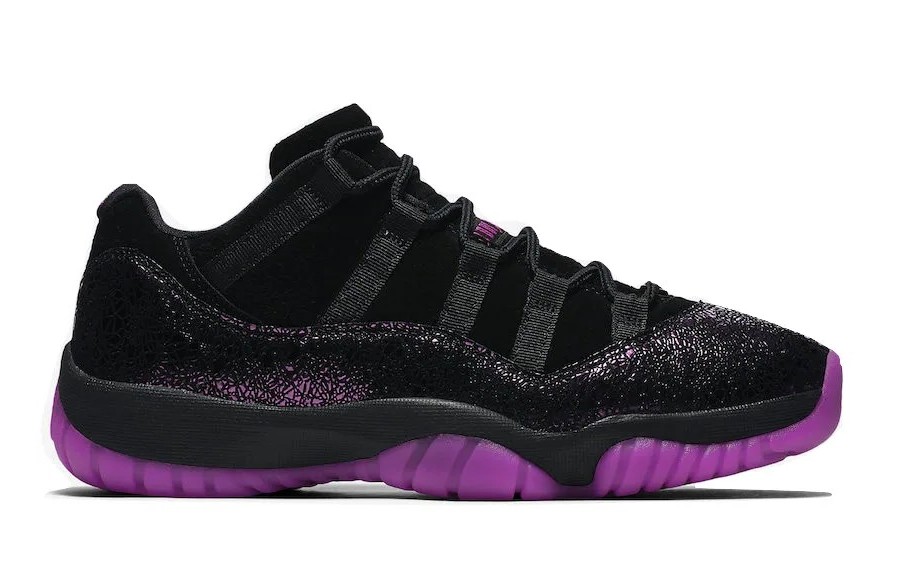 NIKE AIR JORDAN 11 LOW BLACK AND LILAC